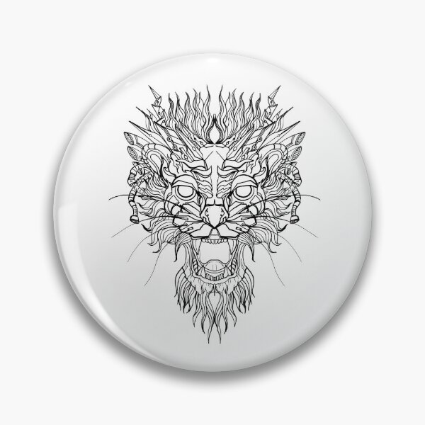 Item preview, Hand drawn tiger face and Thai line art. designed and sold by NB-Artist.