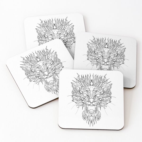 Item preview, Hand drawn tiger face and Thai line art. designed and sold by NB-Artist.