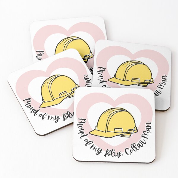 Item preview, Proud of My Blue Collar Man l Pink Heart l Hardhat  designed and sold by GabbyC03.