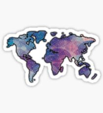 Galaxy World Map Sticker