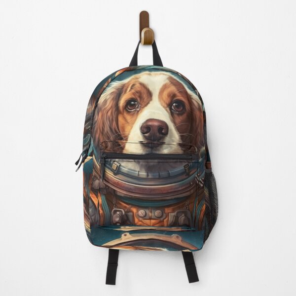 Item preview, "Space Paws: Realistic Portrait of a Doggie Astronaut in Orbit" designed and sold by Bee Happy Creative™.