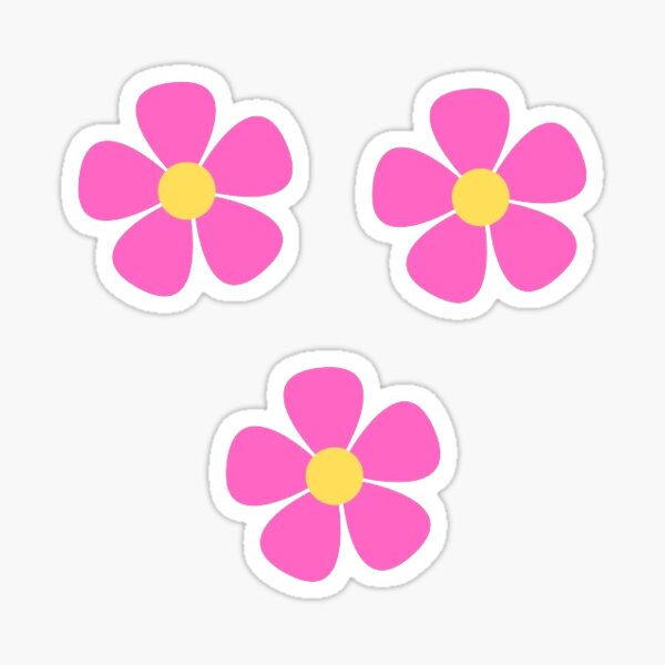 flower sticker pack,flower smiley face sticker,Flower stickers for children  and adults Sticker for Sale by CirJan