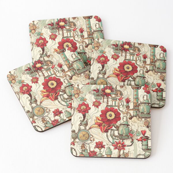Item preview, Field of Blooming Flowers 02 - Steampunk Edition designed and sold by TheOddBotShop.