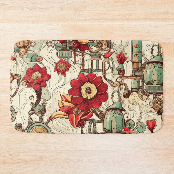 Item preview, Field of Blooming Flowers 02 - Steampunk Edition designed and sold by TheOddBotShop.