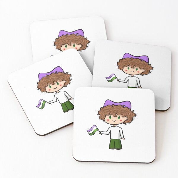 Item preview, Dream chibi with a genderqueer flag designed and sold by Vixydraws.