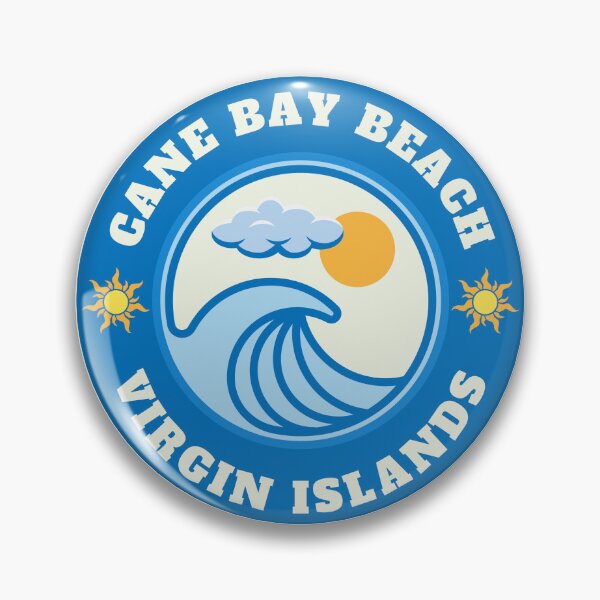 Artikelvorschau, Cane Bay Beach St. Croix Virgin Islands - Vintage-Logo für Sommerreiseziele entworfen und verkauft von Vintage-TM.