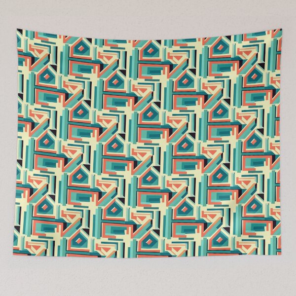 Item preview, Retro mosaic pattern designed and sold by Charmy Design.