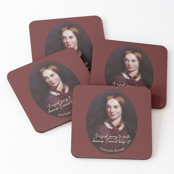 Item preview, Charlotte Brontë portrait and  quote: I'm just going to write because I cannot help it. designed and sold by artbleed.