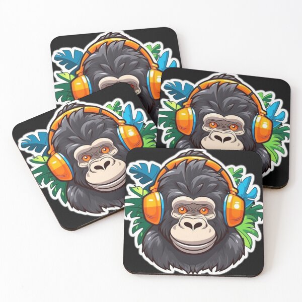 Item preview, Cute KawaiiMadness Kawaii Gorilla Jamming designed and sold by KawaiiMadness7.