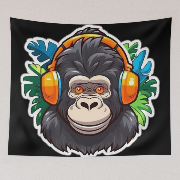 Item preview, Cute KawaiiMadness Kawaii Gorilla Jamming designed and sold by KawaiiMadness7.