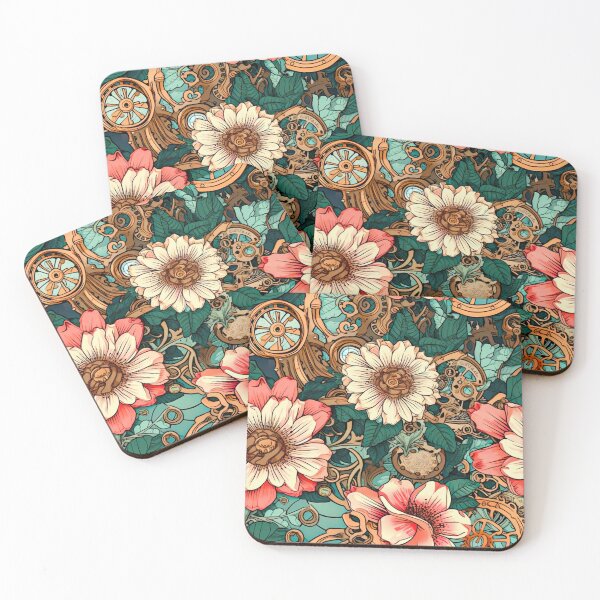Item preview, Field of Blooming Flowers 03 - Steampunk Edition designed and sold by TheOddBotShop.