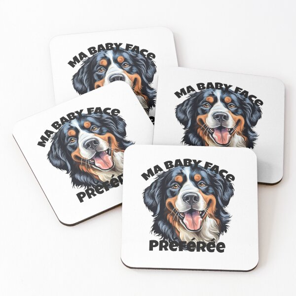 Item preview, My favorite baby face - Bernese mountain dog head with French lettering. designed and sold by isaweb.