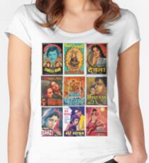 Vintage Bollywood Pattern Women's Fitted Scoop T-Shirt