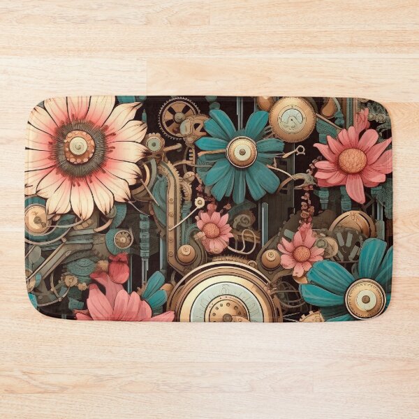 Item preview, Field of Blooming Flowers 04 - Steampunk Edition designed and sold by TheOddBotShop.