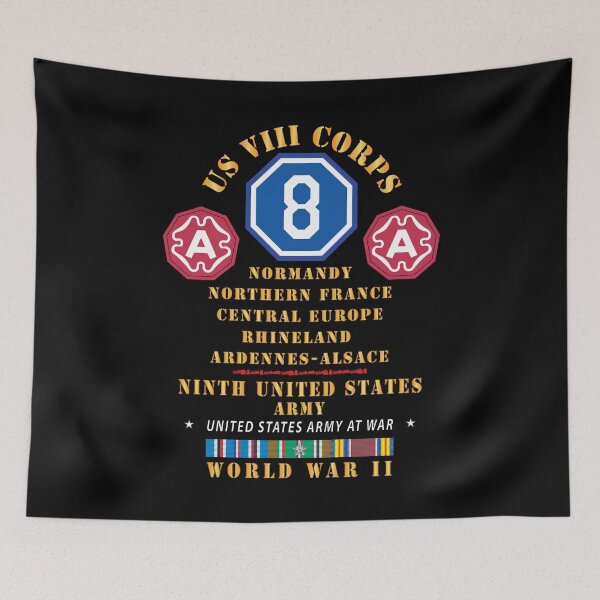Item preview, Army - US VIII Corps - 9th Army - Central Europe - Rhineland EUR SVC X 300 designed and sold by Military Insignia Products.