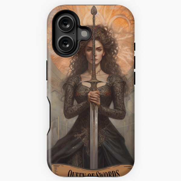 Item preview, Queen of Swords Tarot Card Graphic  designed and sold by GristoTreasures.