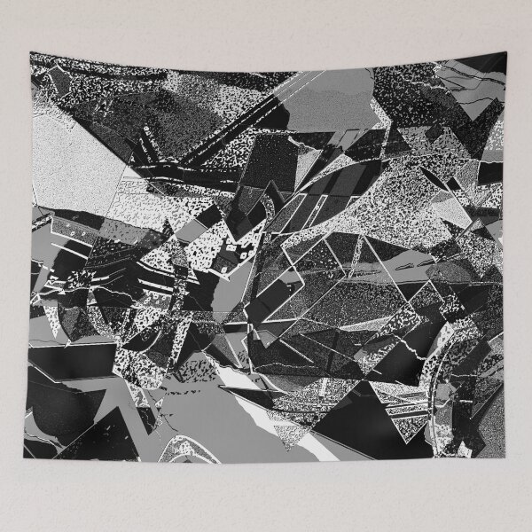 Item preview, Shattered Abstract in Black and White designed and sold by Trevor Hirst.