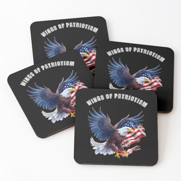 Item preview, 4th of July USA Wings of Patriotism designed and sold by SunnyFunnyArt.