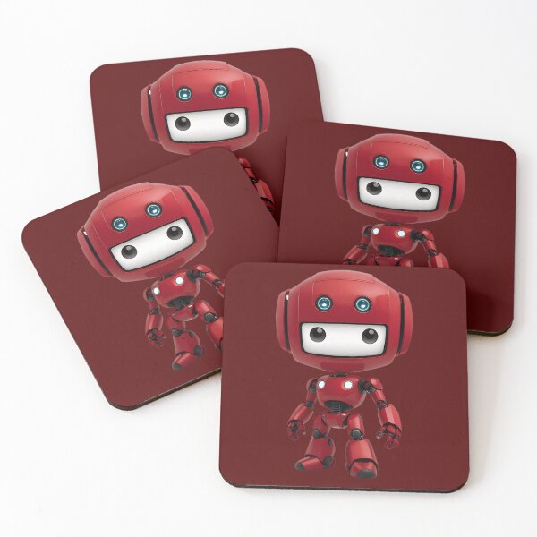 Item preview, Adorable Red Robot - Original Art for Tech Lovers designed and sold by Mementium.