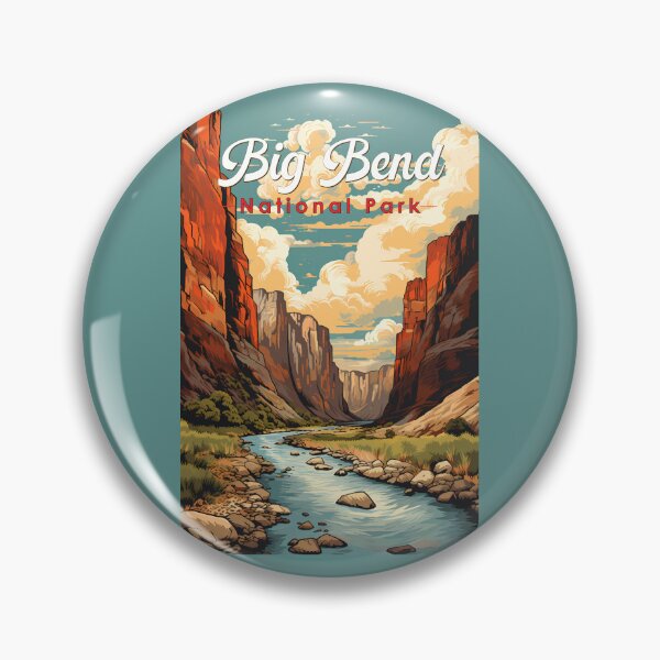 Item preview, Big Bend National Park Illustration Retro designed and sold by KrisSidDesigns.