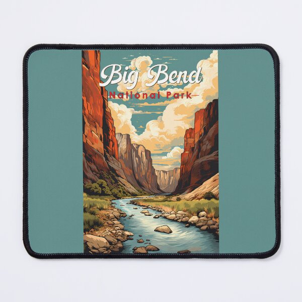 Item preview, Big Bend National Park Illustration Retro designed and sold by KrisSidDesigns.
