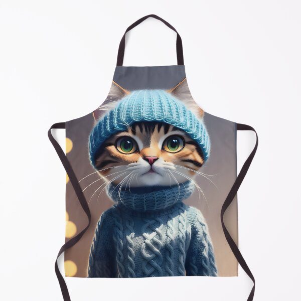 Artikelvorschau, Katze im Strickpullover - moderne digitale Kunst entworfen und verkauft von Ai-michiart.