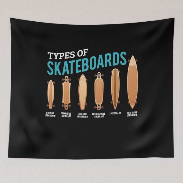 Aperçu de l'œuvre Types de skateboard Skater créée et vendue par MooonTees.