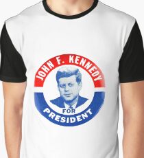 John F Kennedy for President - 1960 Campaign Button Design Graphic T-Shirt