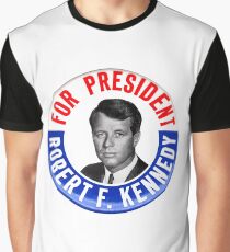 Robert F Kennedy for President - 1968 Campaign Button Design Graphic T-Shirt