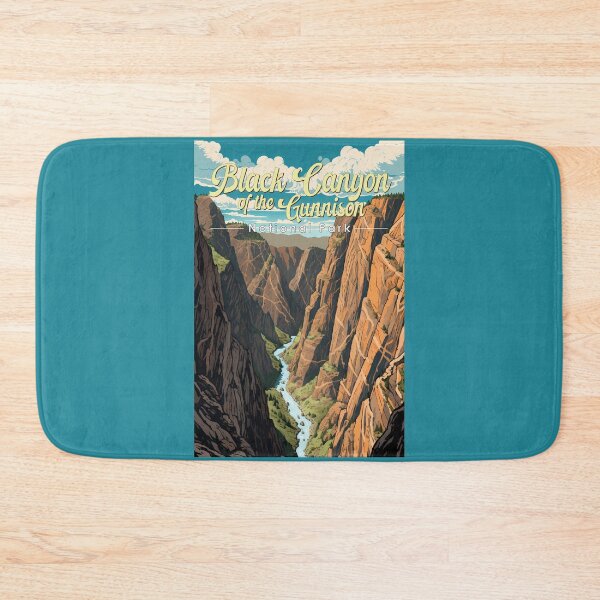 Item preview, Black Canyon Of The Gunnison National Park Illustration Retro designed and sold by KrisSidDesigns.
