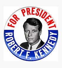 Robert F Kennedy for President - 1968 Campaign Button Design Photographic Print