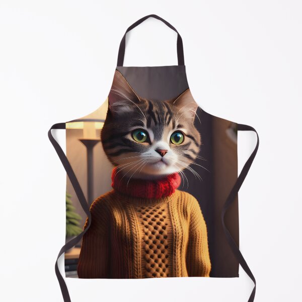 Artikelvorschau, Katze im Strickpullover - moderne digitale Kunst entworfen und verkauft von Ai-michiart.
