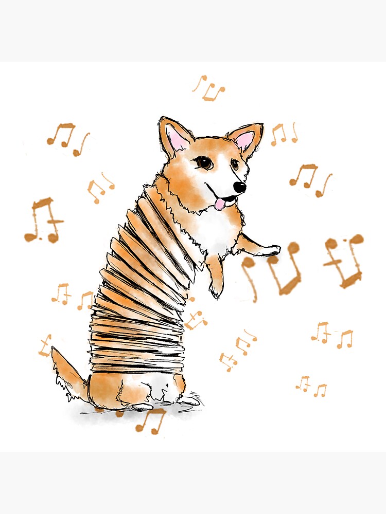 Thumbnail 3 of 3, Sticker, Accorgion Puppy designed and sold by ImagineMeraki.