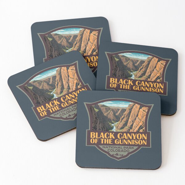 Item preview, Black Canyon Of The Gunnison Illustration Travel Retro Badge designed and sold by KrisSidDesigns.