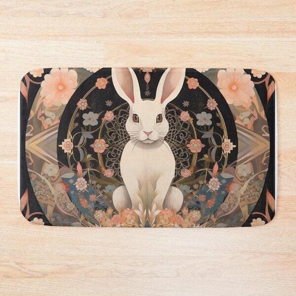 Item preview, Floral Whispers: Illusory Rabbit in the Night designed and sold by Pedra Panda.