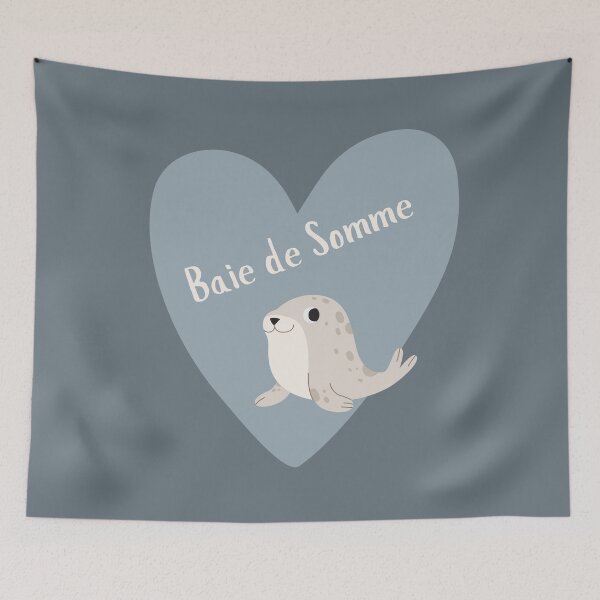 Item preview, Baie de somme in France in a heart with a seal designed and sold by PausePapote.