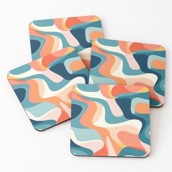 Item preview, Retro abstract blue-pink pattern designed and sold by DaisyMarroquin.