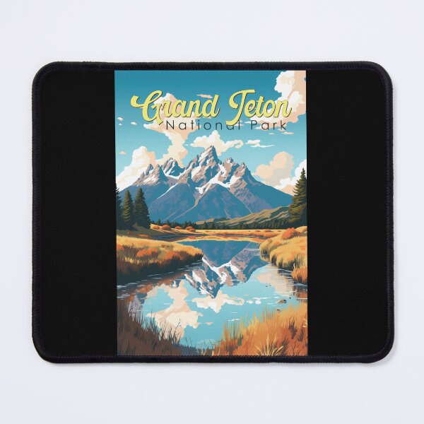 Item preview, Grand Teton National Park Illustration Retro designed and sold by KrisSidDesigns.