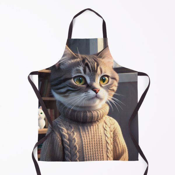 Artikelvorschau, Katze im Strickpullover - moderne digitale Kunst entworfen und verkauft von Ai-michiart.