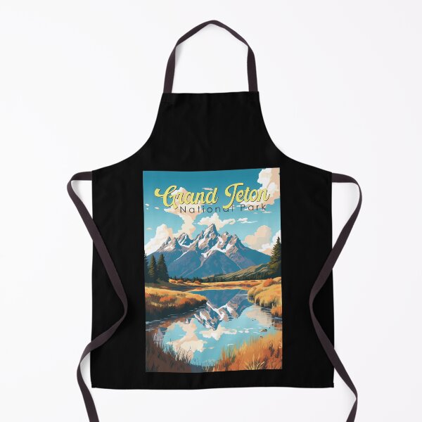 Item preview, Grand Teton National Park Illustration Retro designed and sold by KrisSidDesigns.