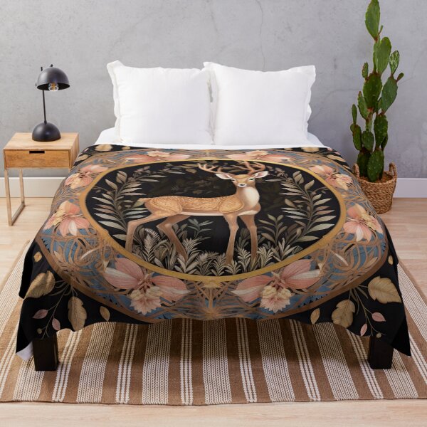 Item preview, A Floral Crown: Regal Deer in the Night designed and sold by Pedra Panda.