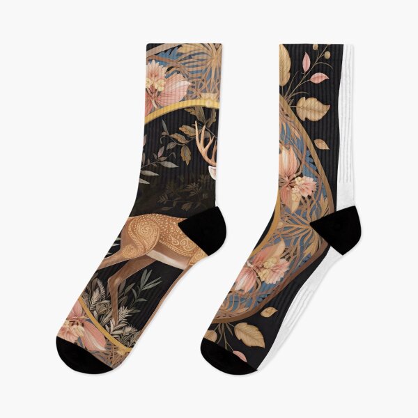 Item preview, A Floral Crown: Regal Deer in the Night designed and sold by Pedra Panda.