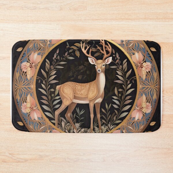 Item preview, A Floral Crown: Regal Deer in the Night designed and sold by Pedra Panda.