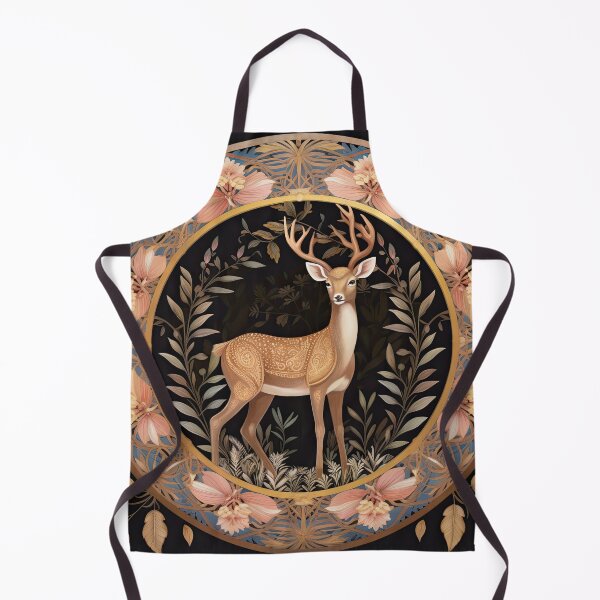Aperçu de l'œuvre A Floral Crown: Regal Deer in the Night créée et vendue par Pedra Panda.