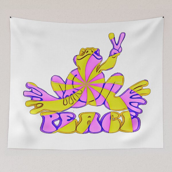 Item preview, Pink & Light Purple Peace Frog designed and sold by natnat7w.