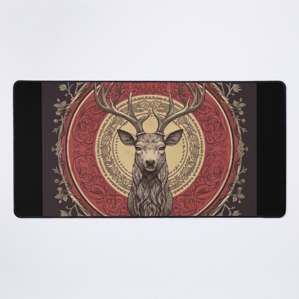 Artikelvorschau, A Floral Crown: Regal Stag in the Night entworfen und verkauft von Pedra Panda.