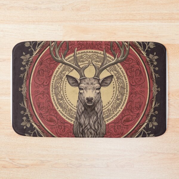 Item preview, A Floral Crown: Regal Stag in the Night designed and sold by Pedra Panda.