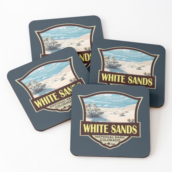 Item preview, White Sands National Park Illustration Travel Retro Badge designed and sold by KrisSidDesigns.