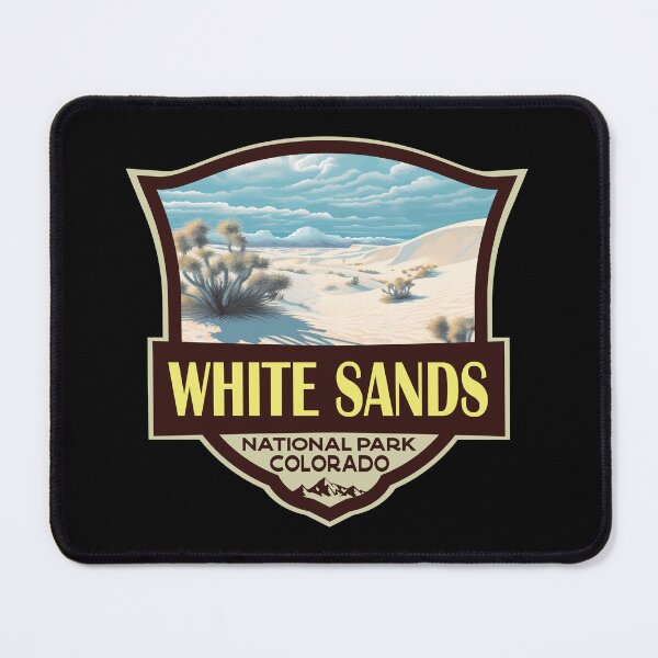 Item preview, White Sands National Park Illustration Travel Retro Badge designed and sold by KrisSidDesigns.
