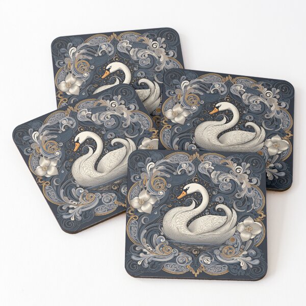 Item preview, Serene Waves: Majestic Swan in the Night designed and sold by Pedra Panda.